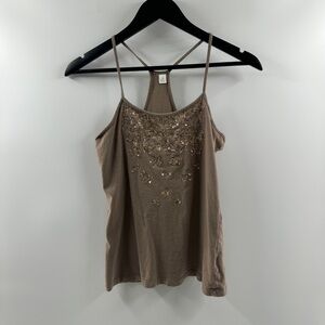 Brown Sequin Tank Top – Women’s XS (Fits Small)